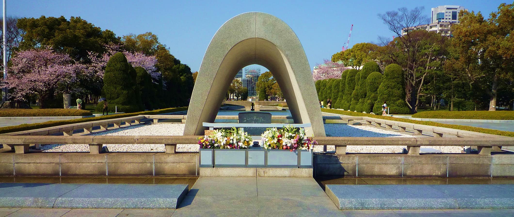 The memorial and peace garden in Hiroshima, Japan