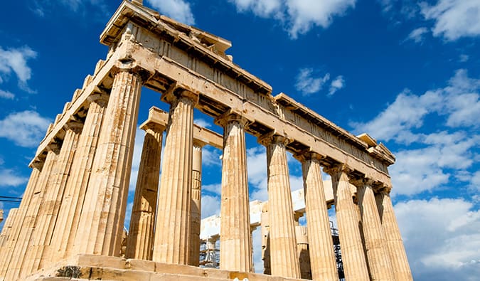 Parthenon în Atena, Grecia, ruine și temple, civilizația greacă, secolul 5 î.hr.