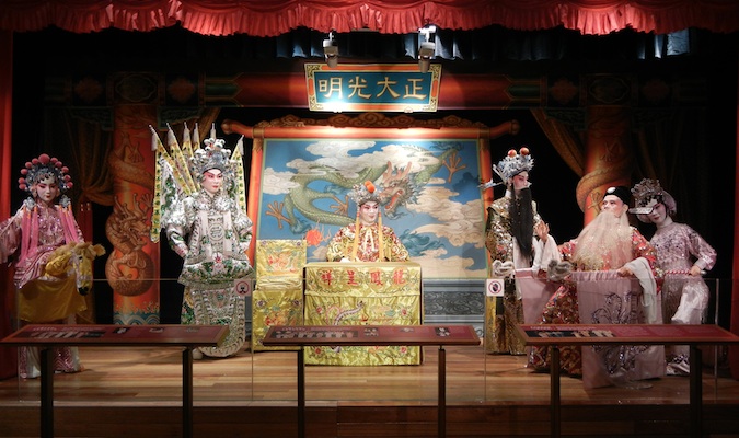 Dolls depicting Chinese historical scenes at the Hong Kong Heritage Museum