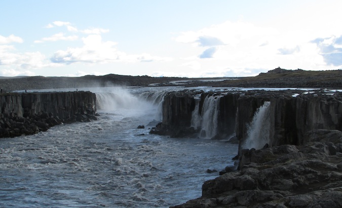 Selfoss waterfall scene in Iceland