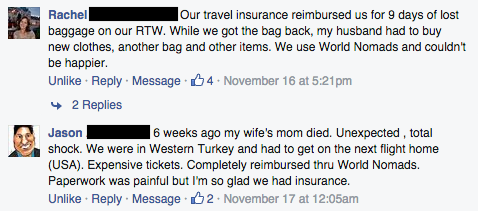 Travel insurance story