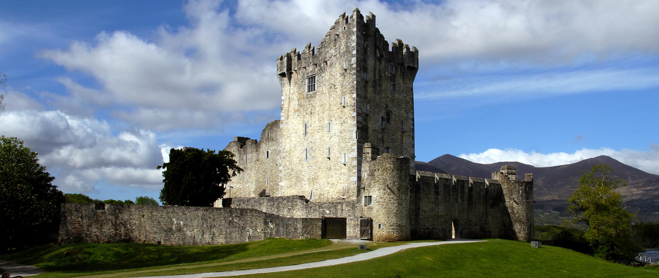 a castle in the countryside of Connemara, Ireland