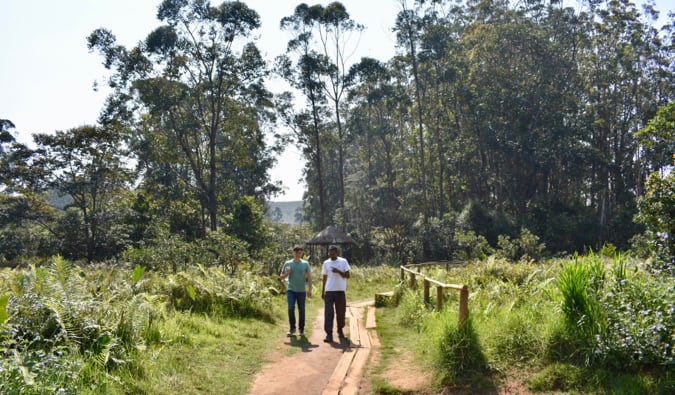 Nomadic Matt with his guide