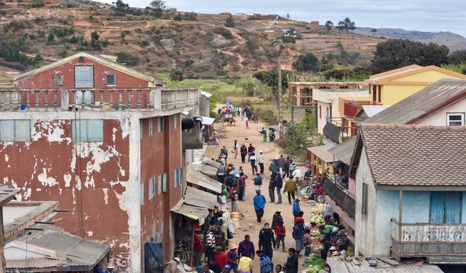 Poverty and outdated buildings in Madagascar