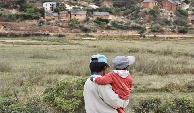 A father and son in Madagascar
