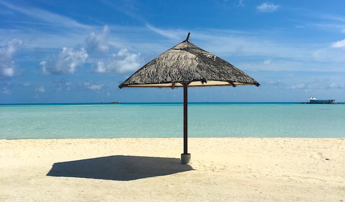 relaxing in the Maldives