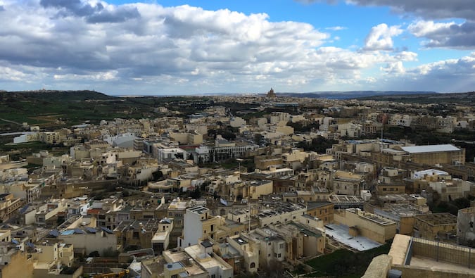 A narrow, quaint alley in Valletta, Malta