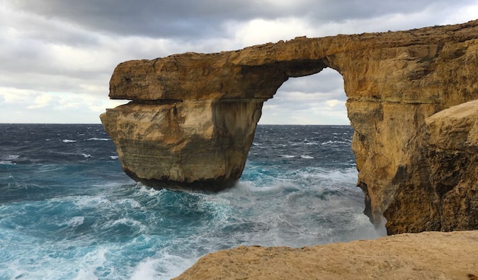 The Azure Window on the coast of Malta
