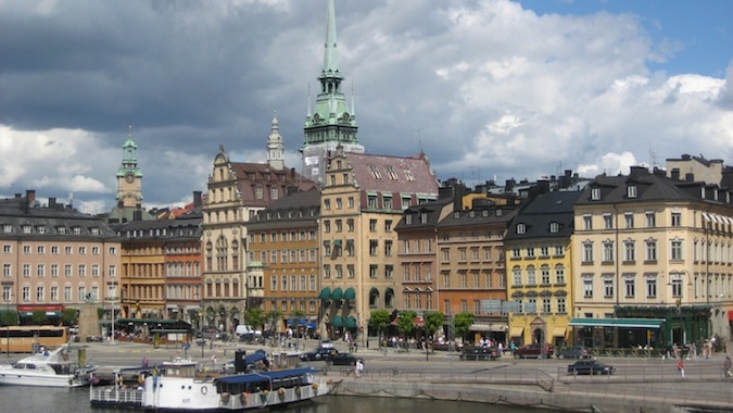 Colorful buildings in Gamla Stan, Stockholm, Sweden