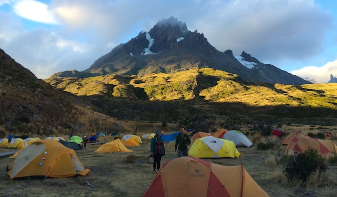 Our campsite at Refugio Paine Grande