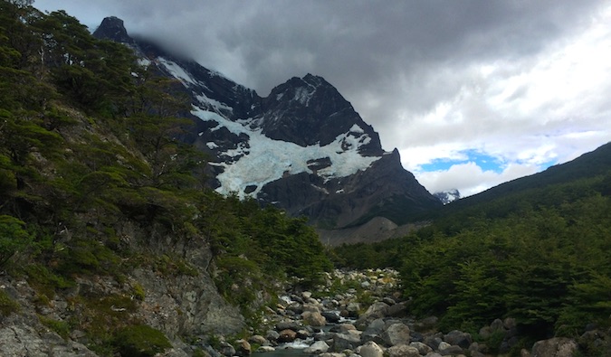 Hiking up to Glacier Frances in the French Valley