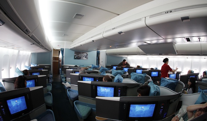 business class on A380