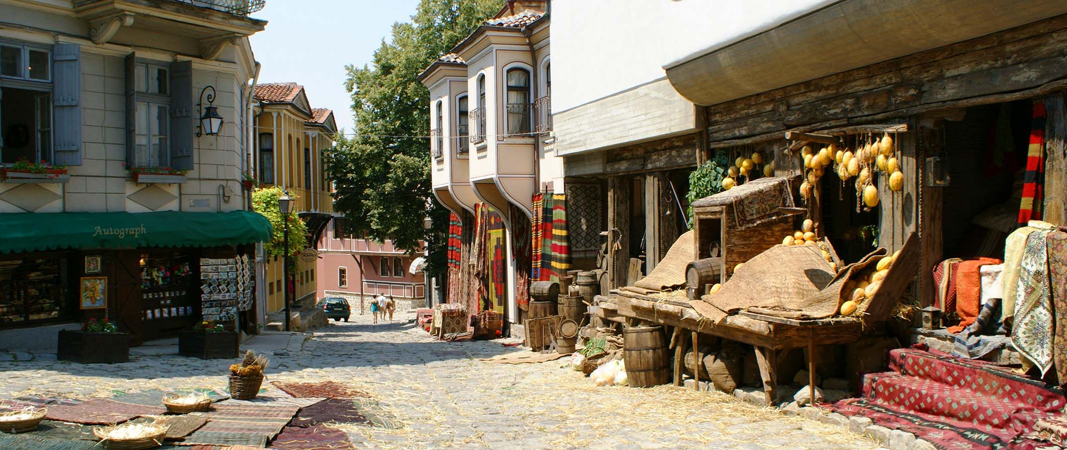 The charming, narrow streets of Plovdiv, Bulgaria