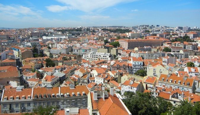sweeping view of Lisbon, portugal