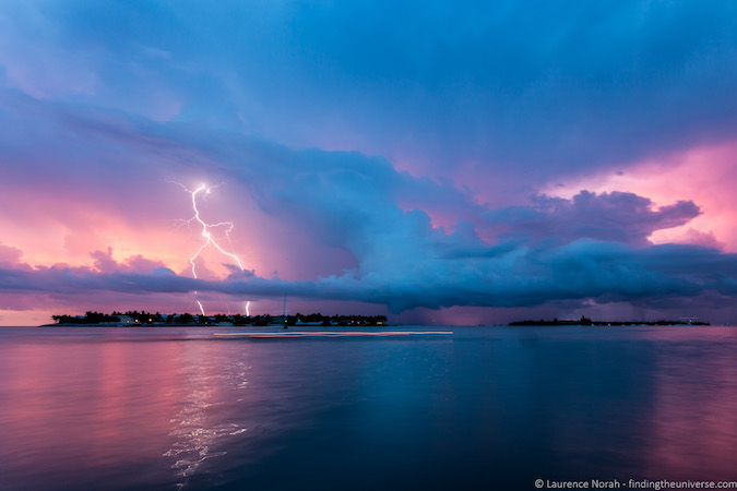 Blue pink photo of lightning cropped