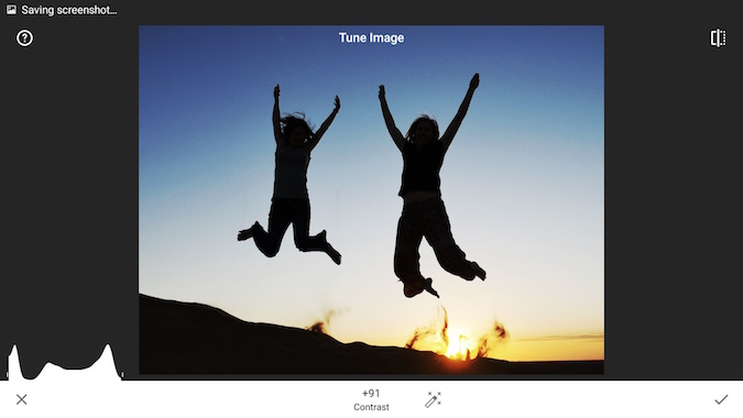 Girls jumping on sand dunes - after photo