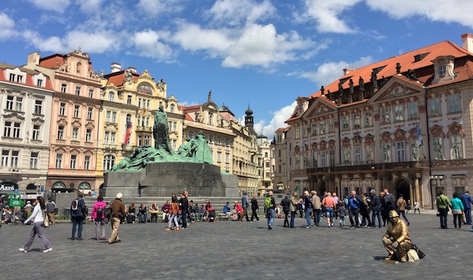 the old town square in prague
