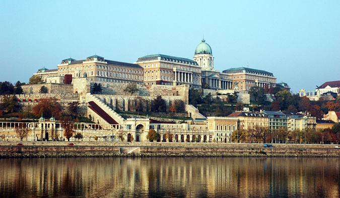 buda castle near the Danube river in Budapest