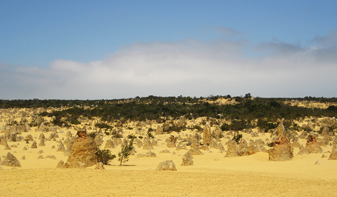 A dusty and remote Australia landscape