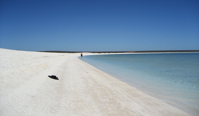 A empty white sand beach in Australia