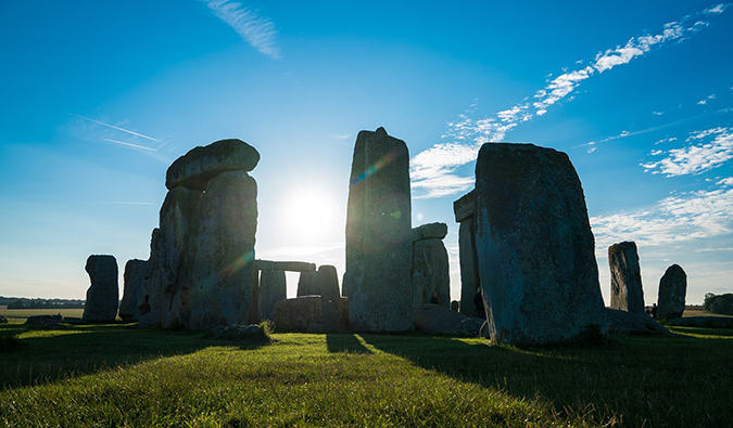 The famous Stonehenge ruins in Salisbury, England