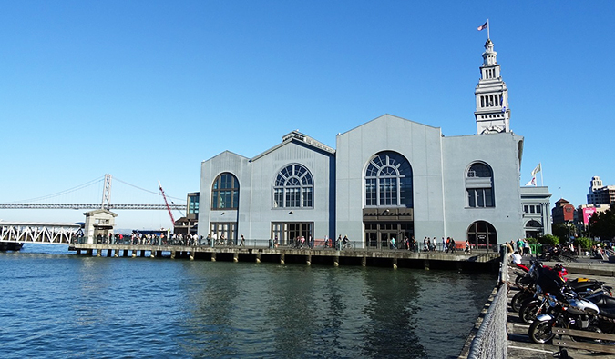 Interior view of the ferry building food court in San Francisco