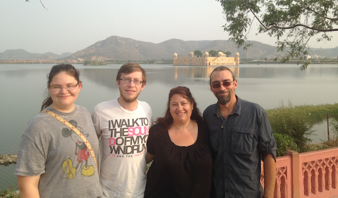 Schwarz theatre unit of measurement inwards from of the Amber Palace inwards Jaipur Why this Family Took Their Teens on an Epic RTW Adventure