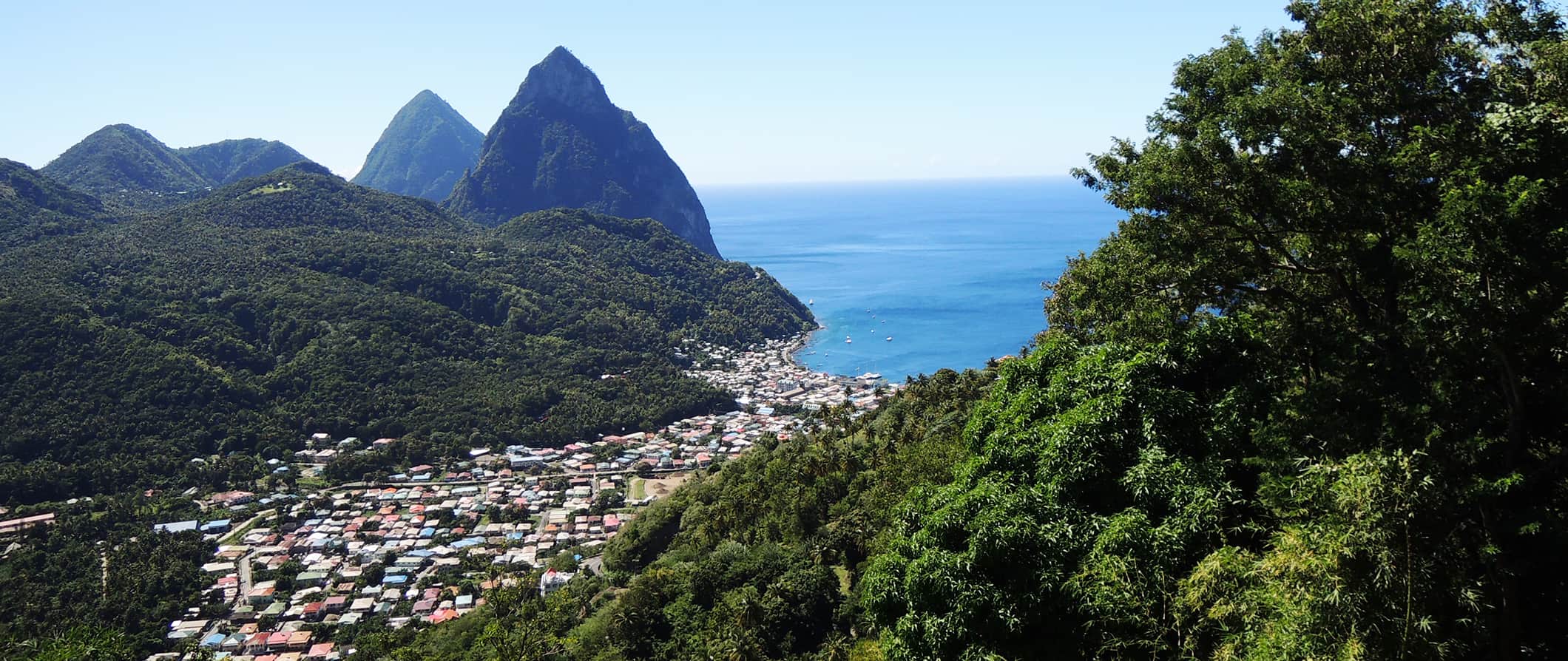 the Teton mountains around Saint Lucia