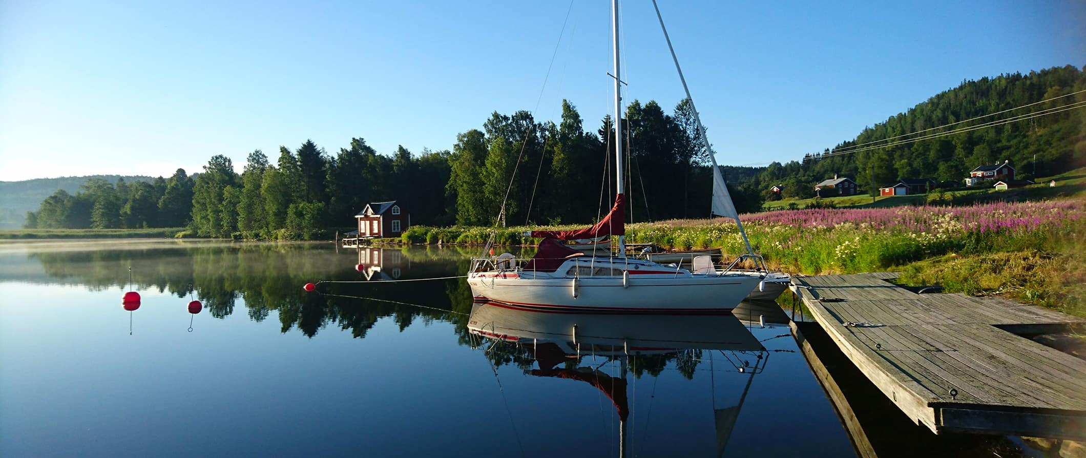 serene lakefront scene in Sweden