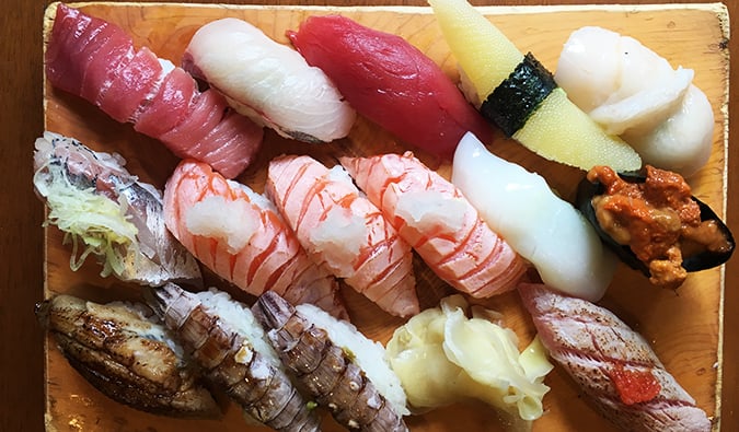 sushi in Tokyo, Japan