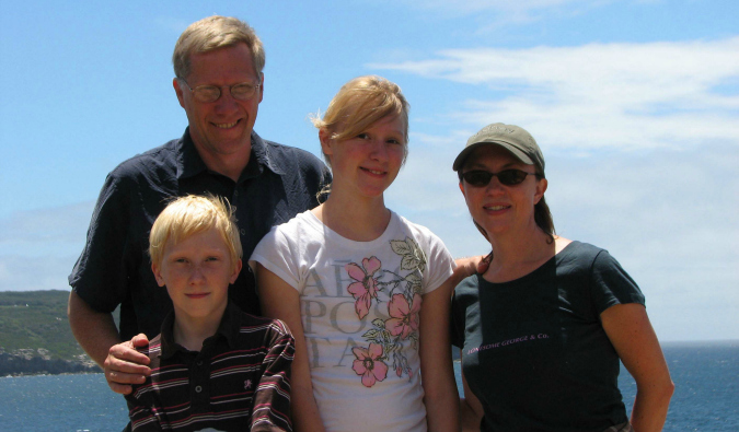 A photo of the blogging family from Wide Wide World Family travel blog