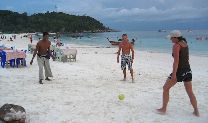 People playing on the beach in Ko Lipe