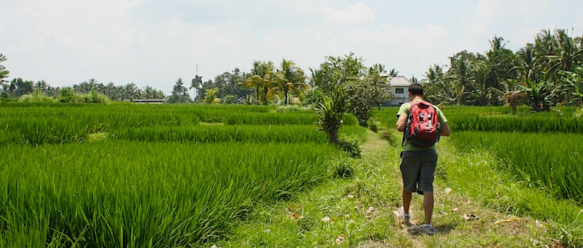 walking through bali