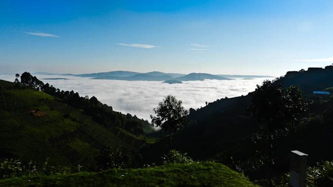 Breathtaking view of the mountains in Bwindi National Park in Uganda