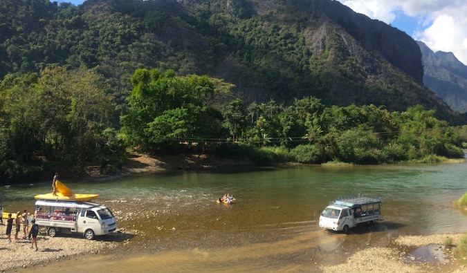 the beautiful countryside of Vang Vieng Lao People's Democratic Republic Vang Vieng: H5N1 Hedonistic Backpacker Town Reborn