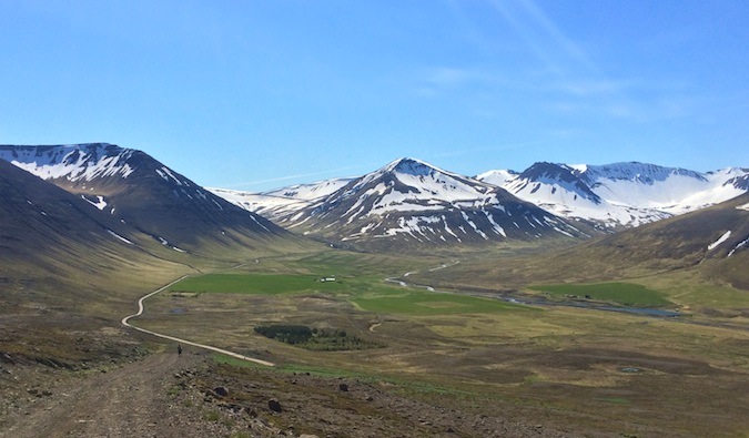 A bright sunny day in the Westfjords in Iceland