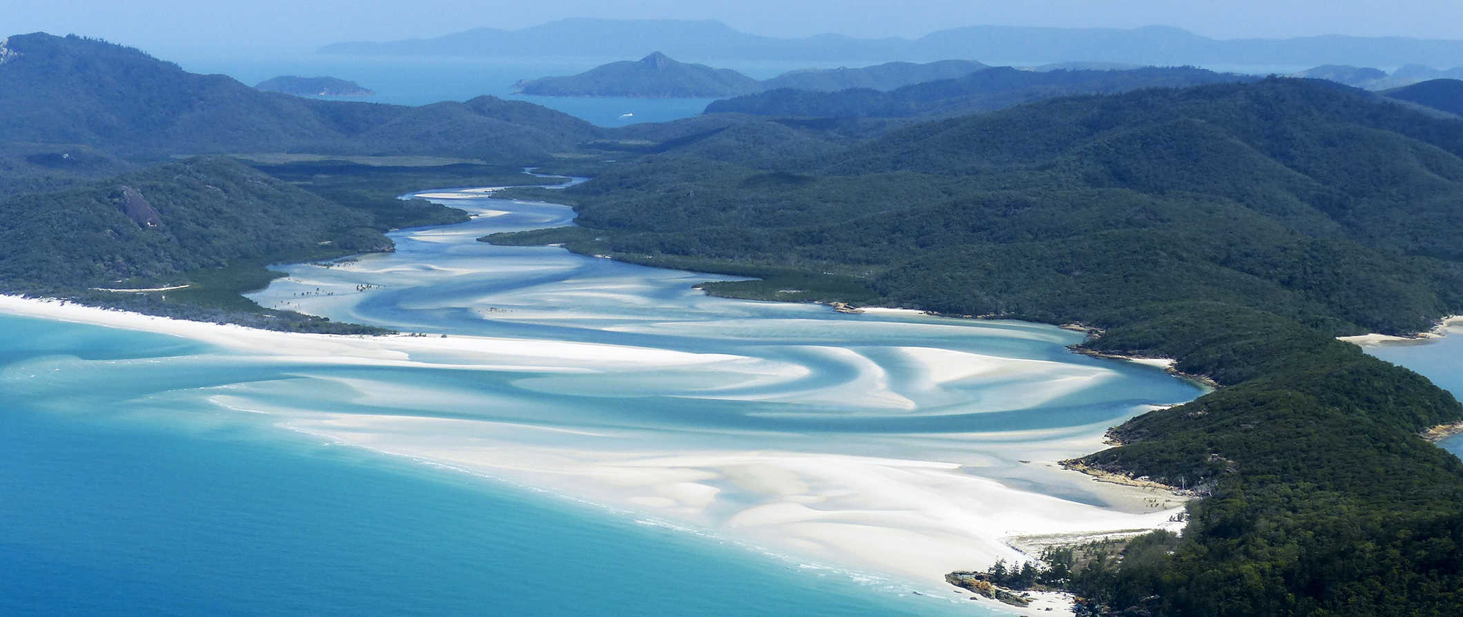 aerial view of the Whitsunday Islands, Australia