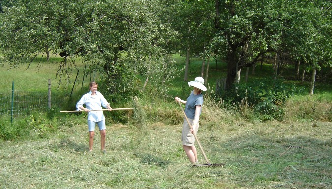 Two females working in a farm in Italy with WWOOF